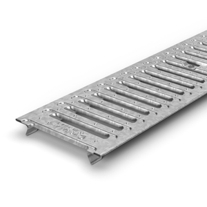 Grătar pluvial din oțel zincat în fante Base DN100 A15 (998x136x19,5)