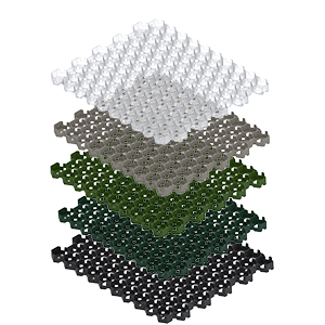 Газонная решетка HexPave, пластиковая, черная (579x505xH=30 мм)