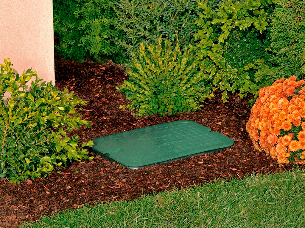 Короб ПП прямоугольная для VALVE MINI JUMBO 460х380мм, база 600х520мм, Н=300мм черная+зеленая крышка