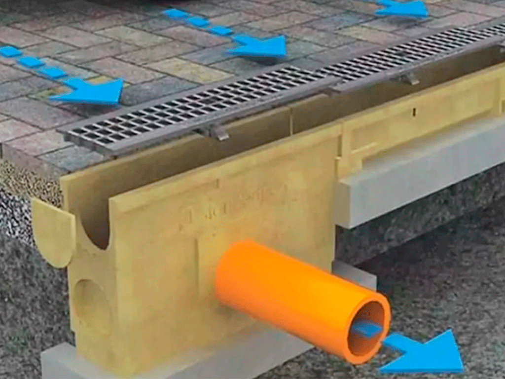 Пескоуловитель водоотводный фибробетонный серия PRO DN150 H500 с решеткой чугунной D400 (500x210x500мм)