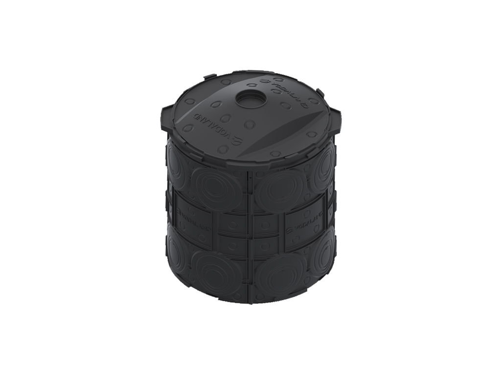 Дренажный, инфильтрационный колодец Dry Well D620 мм H710 мм пластиковый с крышкой и геоматериалом