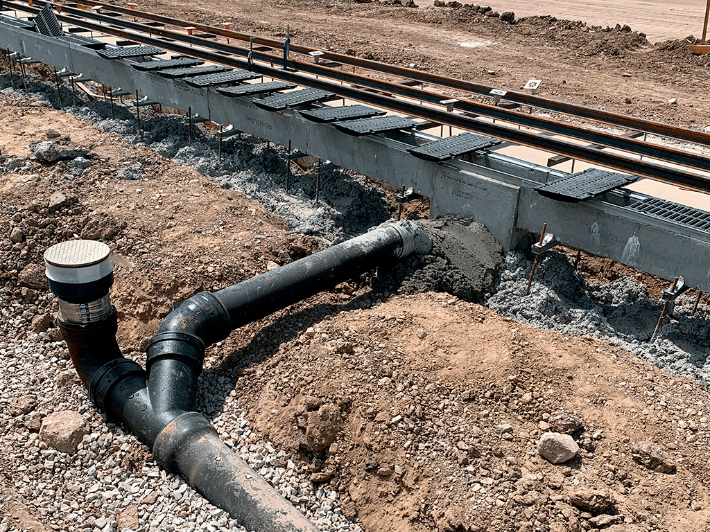 Пескоуловитель водоотводный фибробетонный серия PRO DN200 H600 с решеткой чугунной D400 (500x260x600мм)