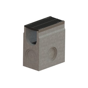 Пескоуловитель водоотводный фибробетонный серия PRO DN200 H600 с решеткой чугунной D400 (500x260x600мм)