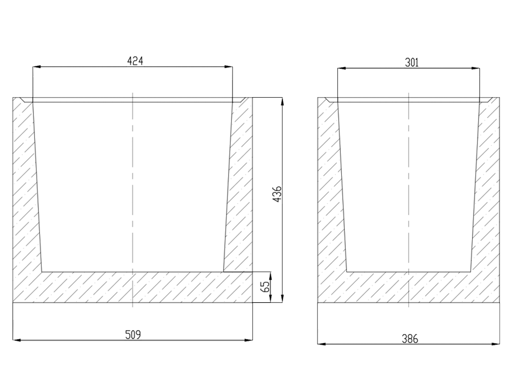 Дождеприемник фибробетонный MEGA DN300 нижняя часть