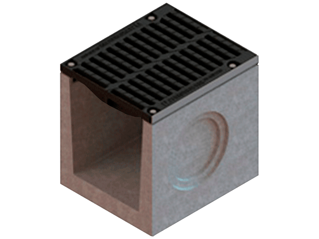 Дождеприемник фибробетонный MEGA DN500 с решеткой чугунной класс нагрузки E600