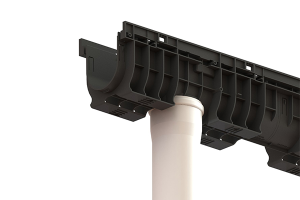 Rigolă Base DN100 H75 cu grătare din poliamidă cu fibră de sticlă (PA-GF) în grilă, clasa de sarcini A15 (1000x156x75)