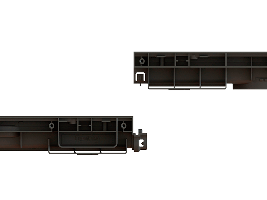 Лоток водоотводный Base DN100 H75 с решеткой полиамидной усиленной стекловолокном (PA-GF) класс B125 (1000x156x75)