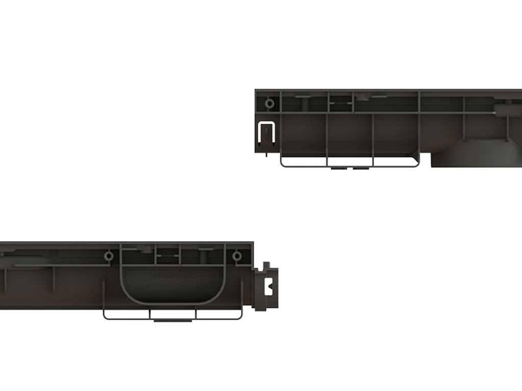 Лоток водоотводный Base DN100 H95 с решеткой полиамидной усиленной стекловолокном (PA-GF) класс B125 (1000x156x95)