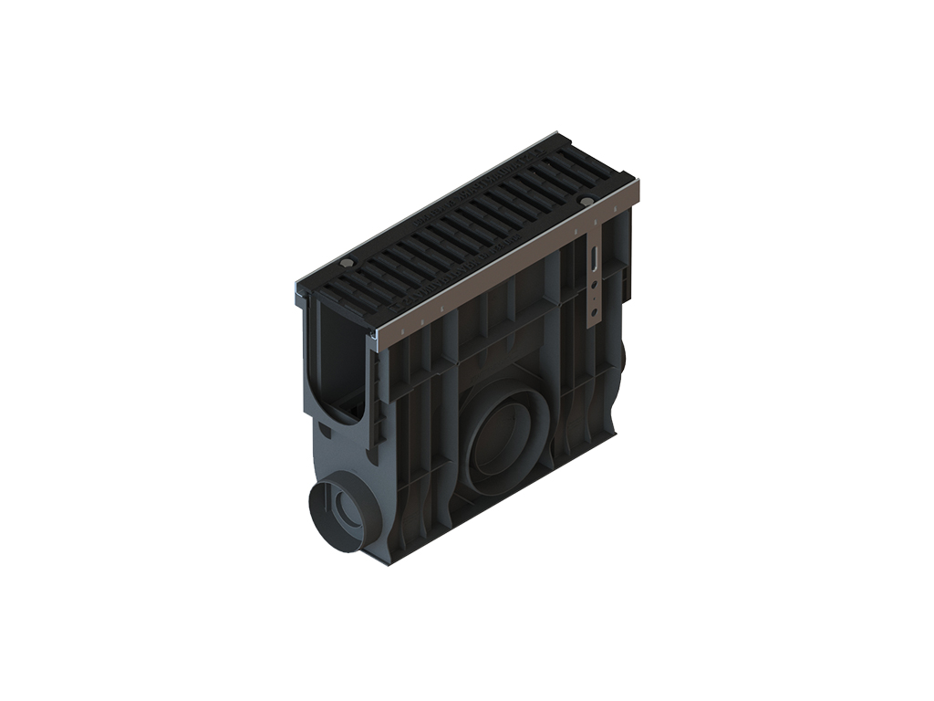 Пескоуловитель POLYMAX DRIVE DN100 H415 с решеткой чугунной D400 (500x160x415)