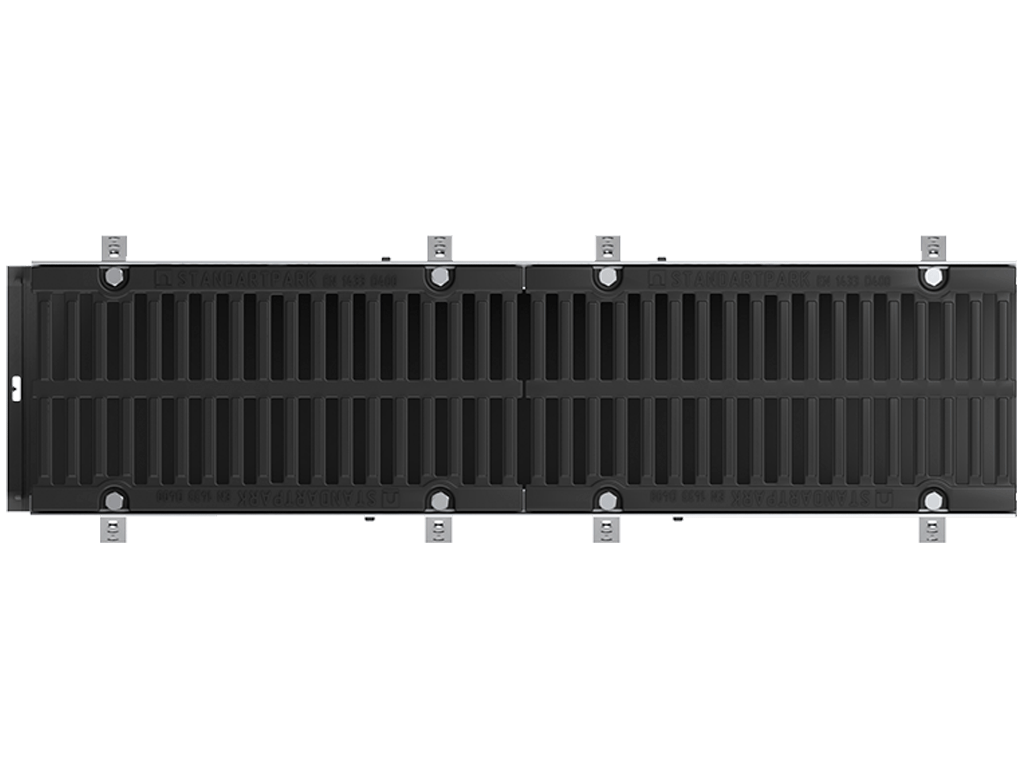 Лоток водоотводный POLYMAX DRIVE DN200 H217 с решеткой чугунной D400 (1000х260х217)