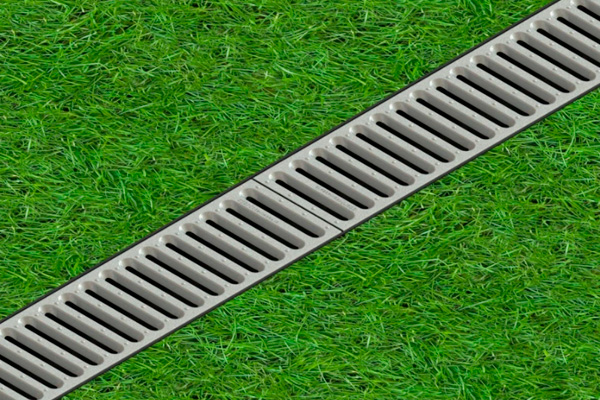 Rigola din plastic Easy2 DN100 H70, cu grătar în fante din oțel zincat (1000x125x70mm) clasa de sarcini A15