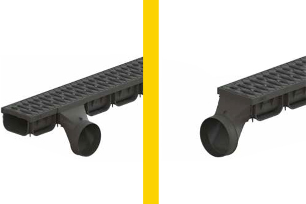 Rigola din plastic Easy3 DN100 H100, cu grătar în fante din plastic (1000x125x100mm) clasa de sarcini A15