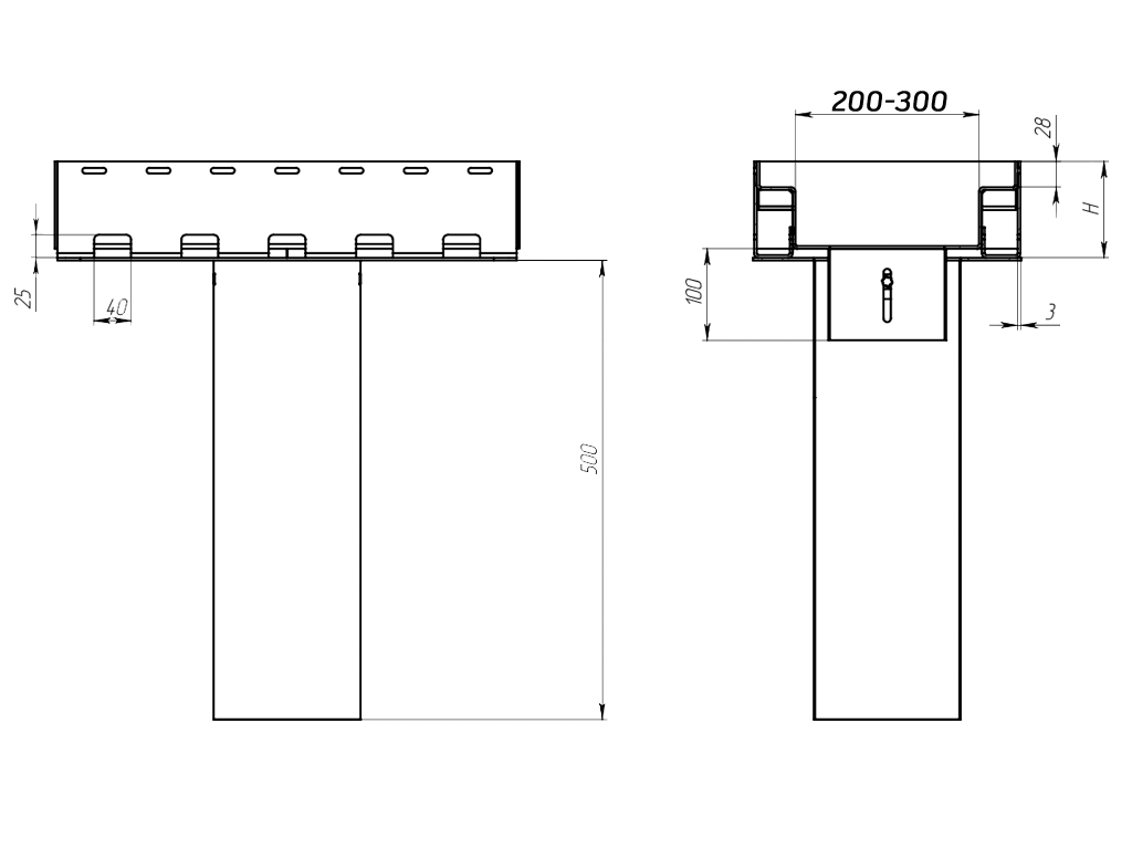 Трап водоотводный STEELMAX DRIVE стандартный DN200-DN300 с чугунной решеткой класс D400-E600 