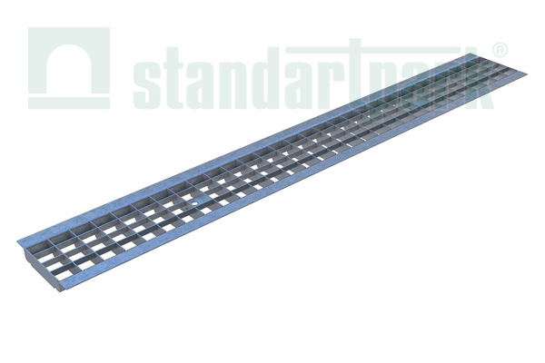 Gratar pluvial din otel zincat Basic DN100 incarcare pina la 3 tone (1000x136x22)