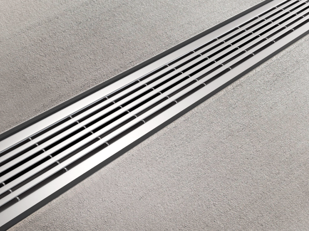 Gratar pluvial din otel zincat Base DN100, in grila, standard ADA, clasa de sarcini B125 (1000x135x21mm)