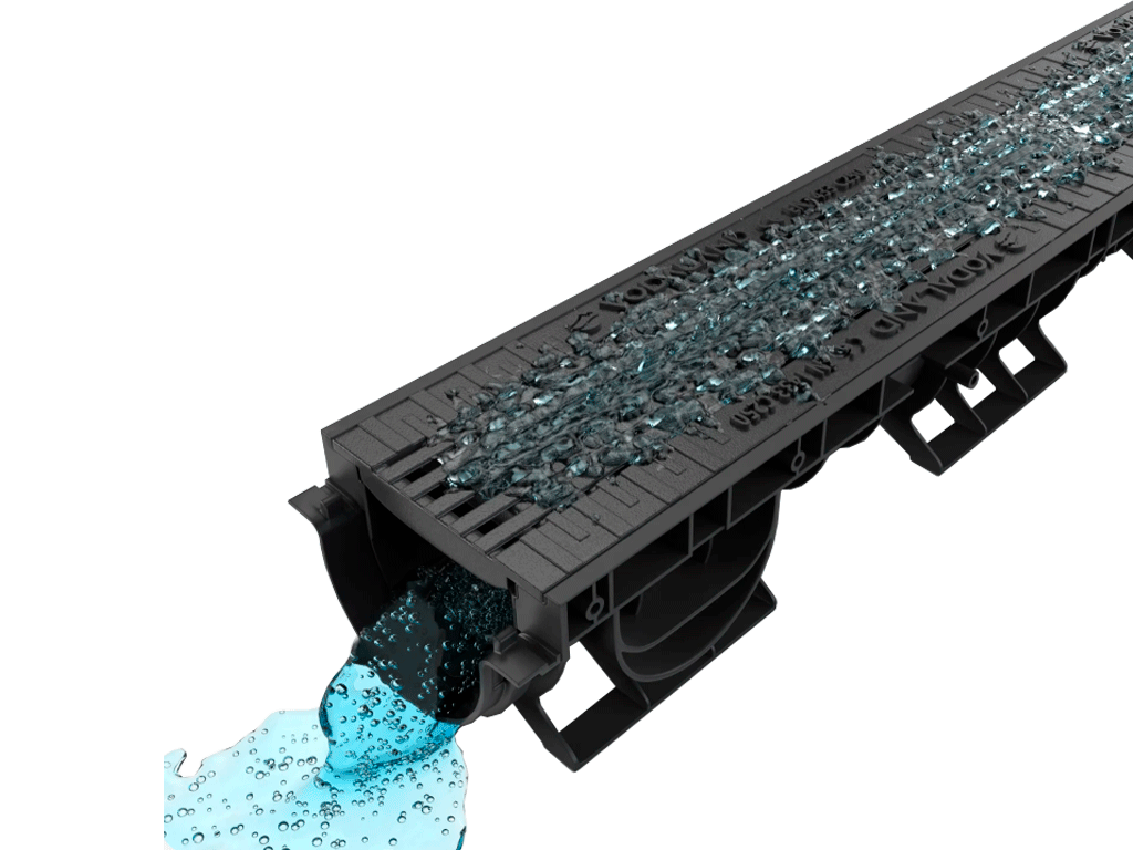 Gratar pluvial din fontă ductilă Base DN100, in grila, (500x136x15), clasa de sarcini C250