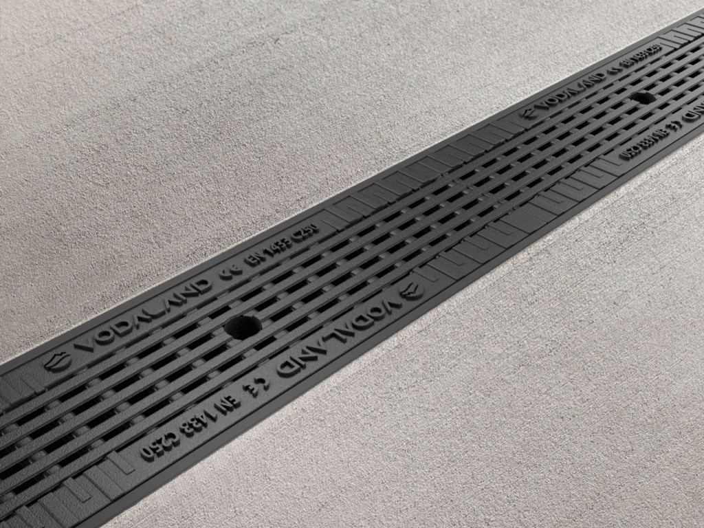 Gratar pluvial din fontă ductilă Base DN100, in grila, (500x136x15), clasa de sarcini C250