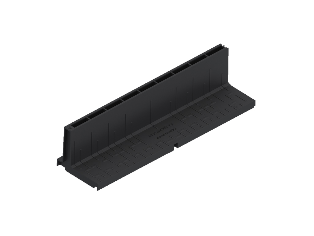 Gratar pluvial tip-L în fanta longitudinală din polipropilenă (PP), L=500mm, H=100mm, destinat pentru rigole DN100