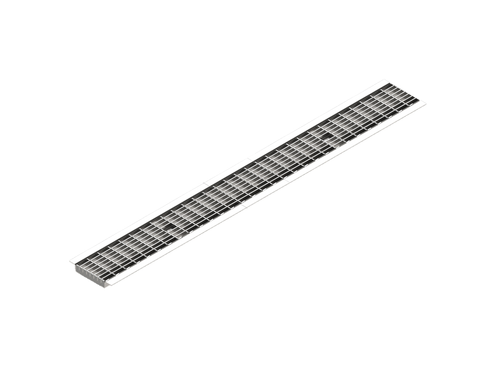 Решетка водоприемная стальная из INOX Basic DN100 (1000x137x20) класс B125