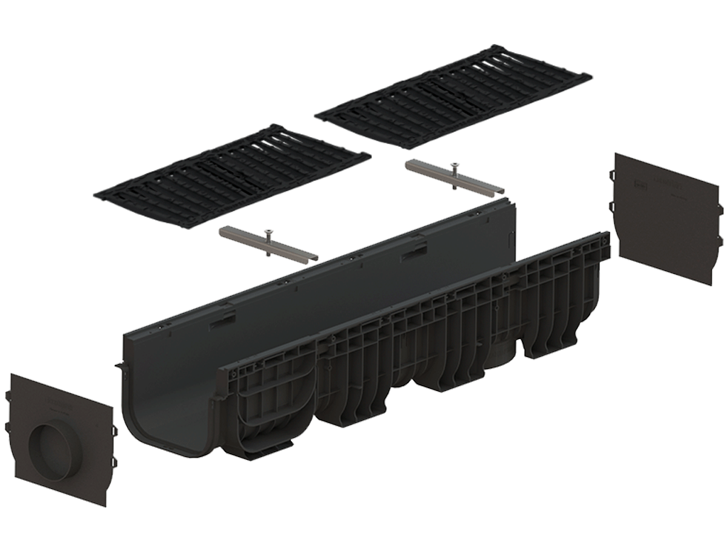 Gratar din fonta ductila Base DN200 (498x248x38) cu fante structurate, clasa de sarcini C250