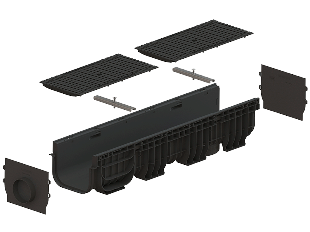 Решетка водоприемная DN200 Base (498x236x31) чугунная, класс C250