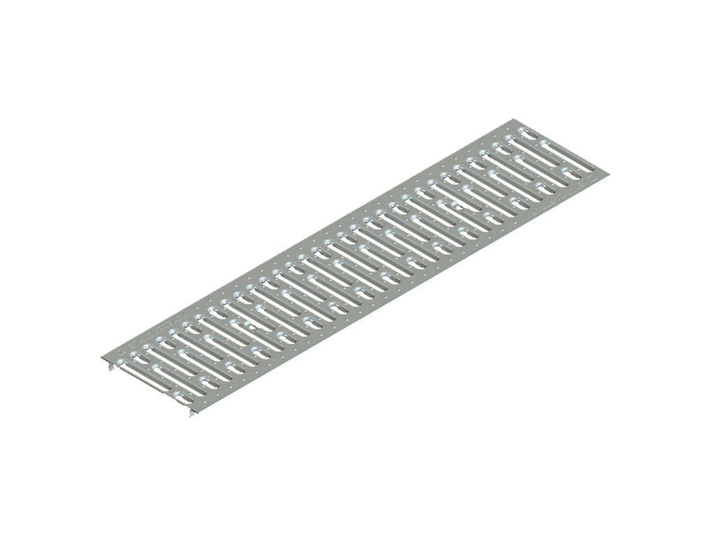 Gratar pluvial din otel inoxidabil Basic DN200 A15 (1000x238x23)