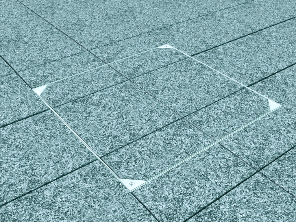 Capac din otel zincat URBAN COVER PRO UNIFILL patrat 680x680 PL.600x600 Hext.80 Hin.40 cu inchizator, clasa de sarcini B125