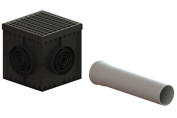 Решетка ливневая из оцинкованной стали Basic для дождеприемника 300х300 А15 (280x280x23) 