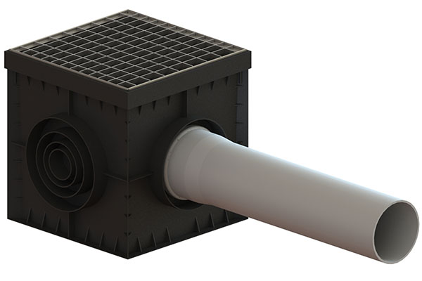 Решетка ливневая из оцинкованной стали Basic для дождеприемника 300х300 А15 (280x280x23) 