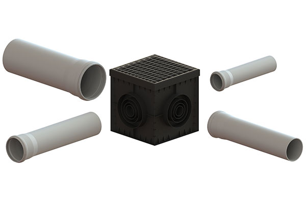 Решетка ливневая из оцинкованной стали Basic для дождеприемника 300х300 А15 (280x280x23) 