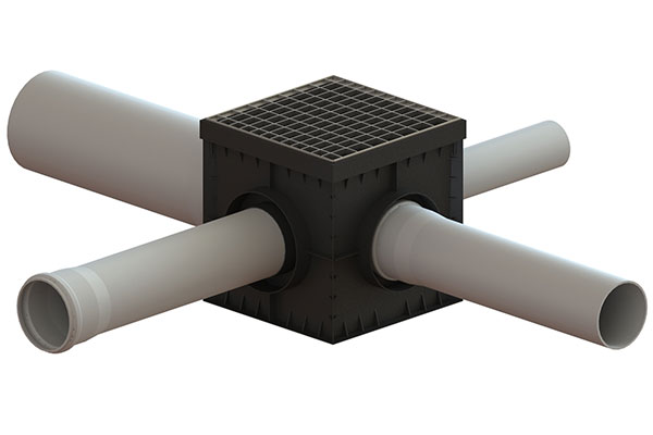 Решетка ливневая из оцинкованной стали Basic для дождеприемника 300х300 А15 (280x280x23) 