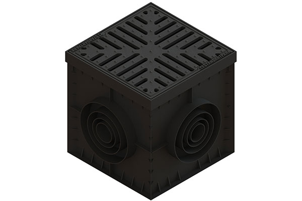 Решетка ливневая чугунная СНЕЖИНКА для дождеприемника 300х300 В125 (280x280x24) 