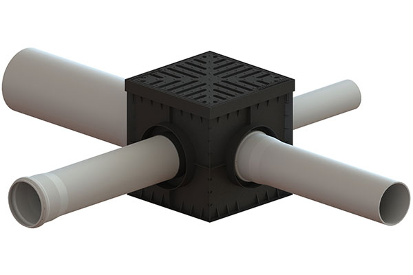 Решетка ливневая чугунная СНЕЖИНКА для дождеприемника 300х300 В125 (280x280x24) 