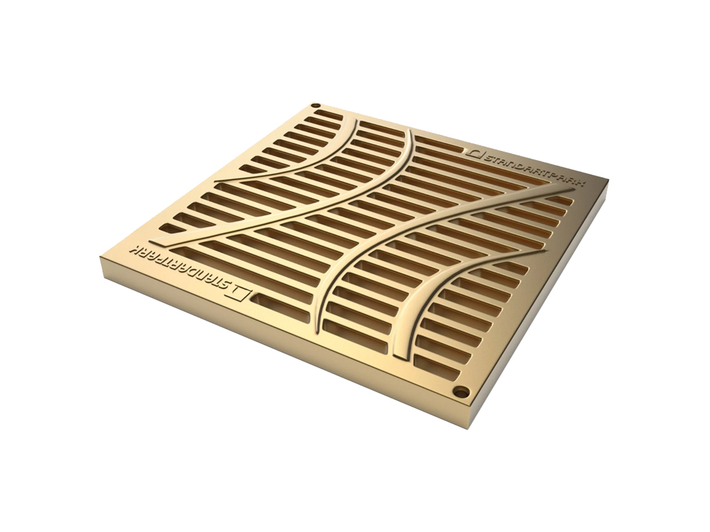 Решетка ливневая, медная, 280x280x24, для дождеприемника 300х300, класс А15