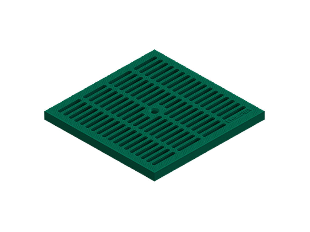 Gratar pluvial VERDE din plastic PolyMax Basic pentru camin 300x300 A15 (280x280x23)
