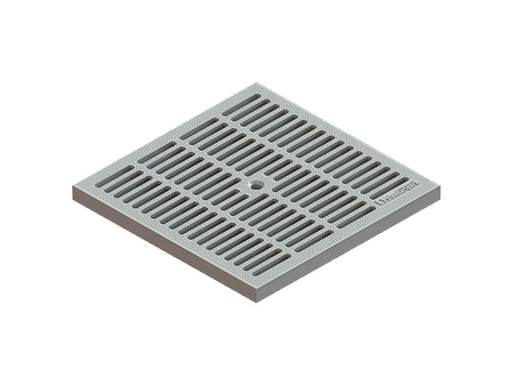 Gratar pluvial GRI din plastic PolyMax Basic pentru camin 300x300 A15 (280x280x23)  
