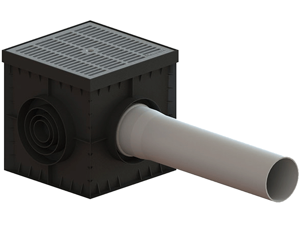 Gratar pluvial GRI din plastic PolyMax Basic pentru camin 300x300 A15 (280x280x23)  