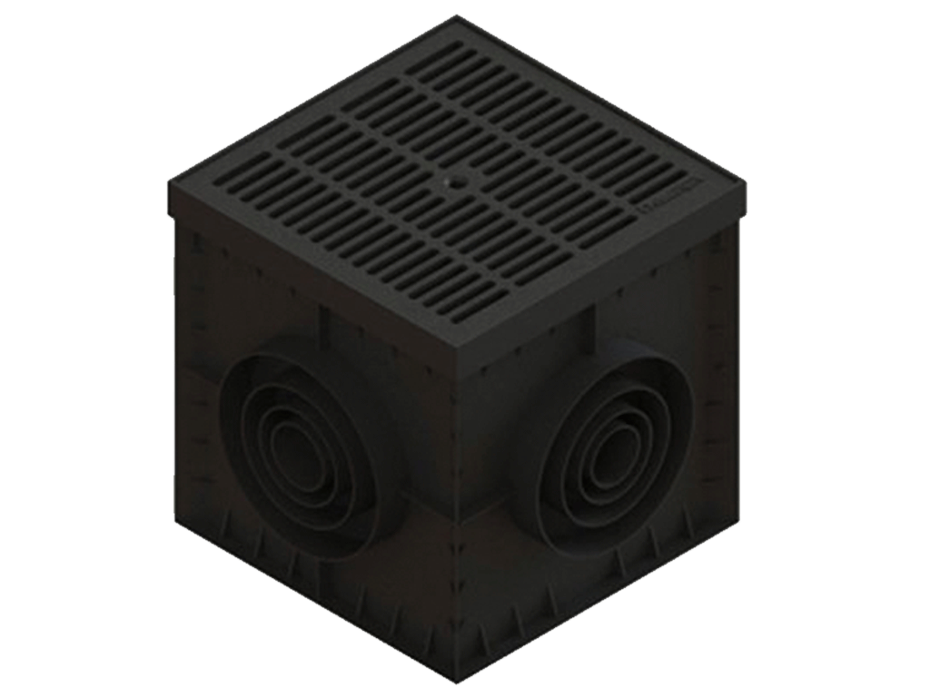 Решетка ливневая пластиковая PolyMax Basic для дождеприемника 300х300 A15 (280x280x23) 