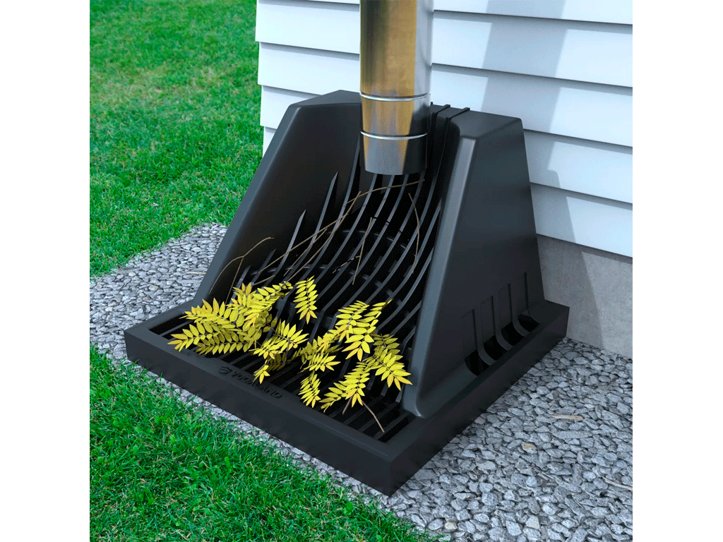 Решетка-надставка для дождеприемника Base 300х300 пластиковая черная