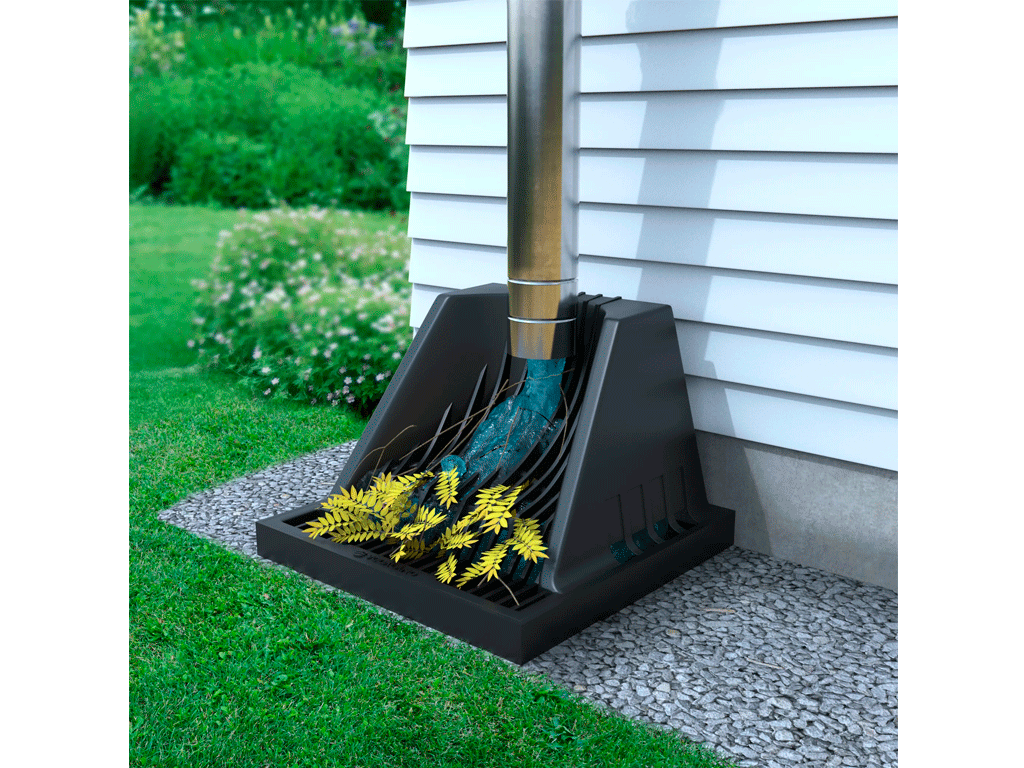 Решетка-надставка для дождеприемника Base 300х300 пластиковая черная