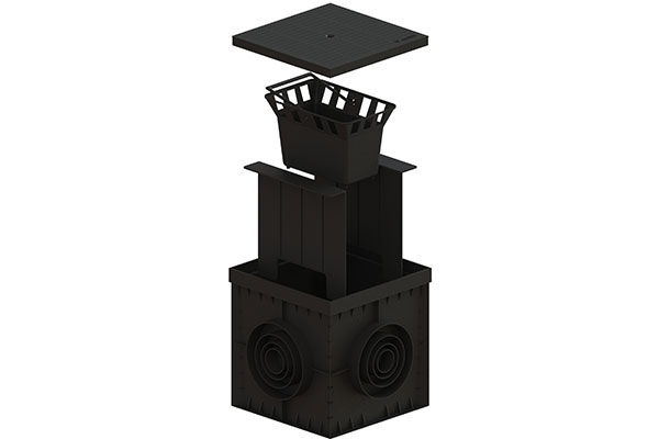 Крышка пластиковая PolyMax Basic для дождеприемника 300х300 А15 (280x280x30) 