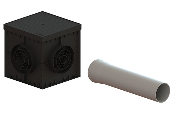 Крышка пластиковая PolyMax Basic для дождеприемника 300х300 А15 (280x280x30) 