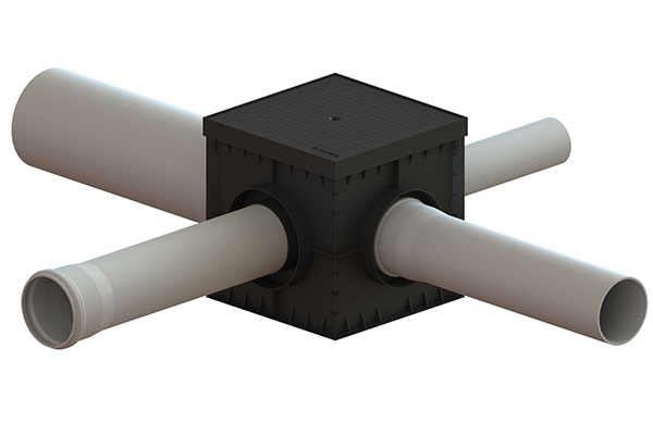 Крышка пластиковая PolyMax Basic для дождеприемника 300х300 А15 (280x280x30) 