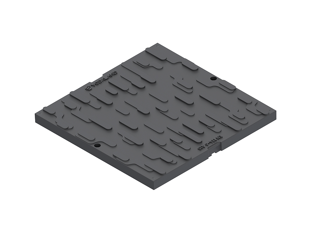 Крышка пластиковая (390X390XH43 мм) класс нагрузки A15, для дождеприемника BASE 400X400