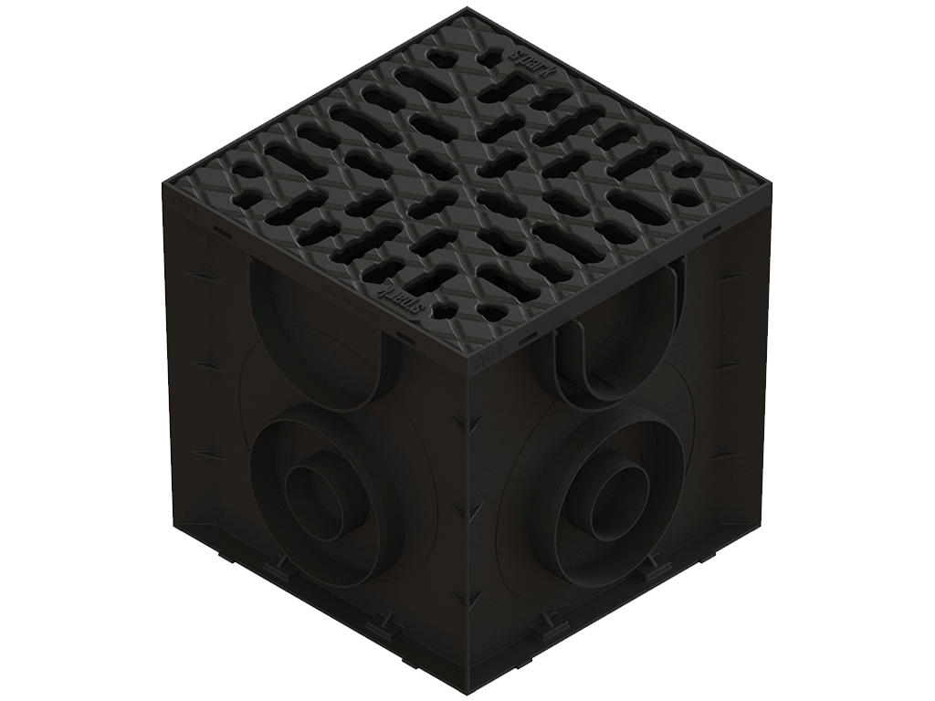 Решетка Easy ливневая чугунная (243x243x19) для дождеприемника 250х250, класс A15 (для пешеходных зон) 