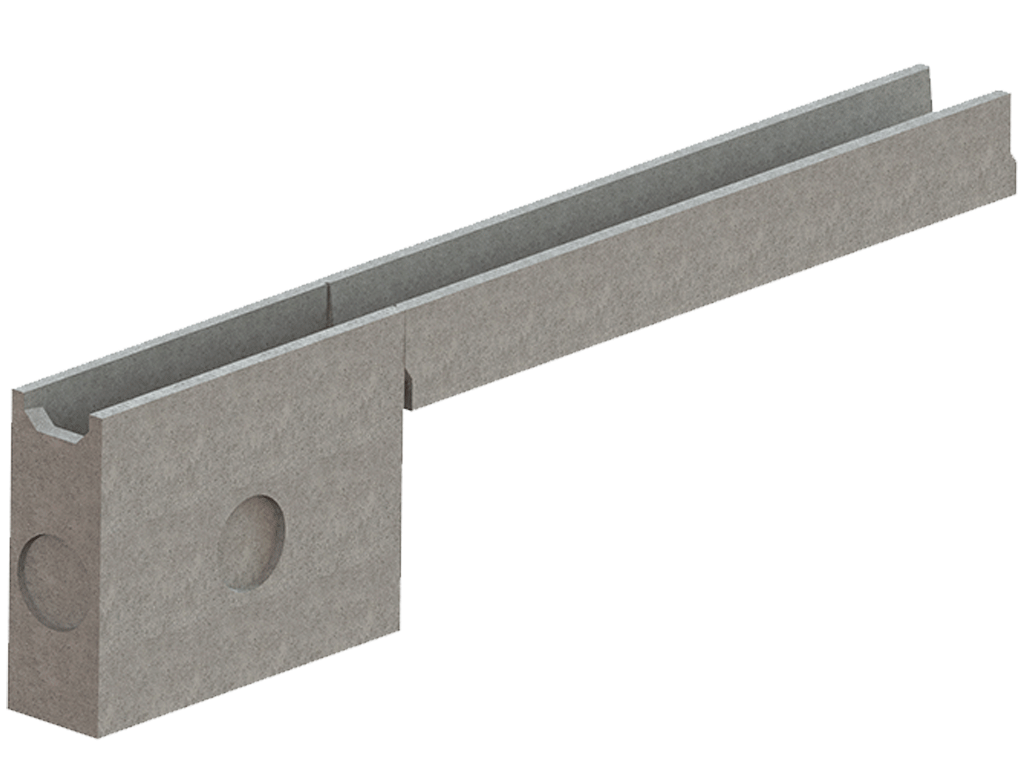 Дренажный водоотводный лоток BetoMax Basic DN100 H125