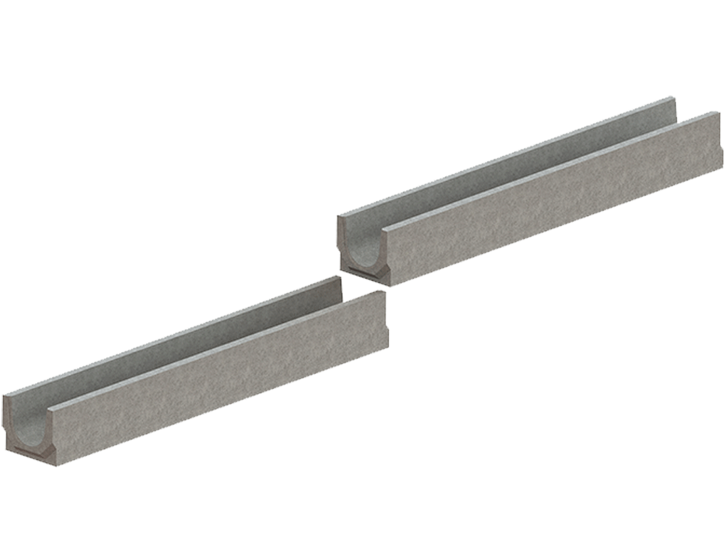 Дренажный водоотводный лоток BetoMax Basic DN100 H125