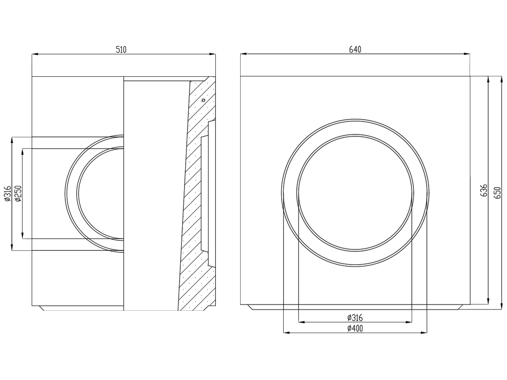 Дождеприемник фибробетонный MEGA DN500, (средняя часть)