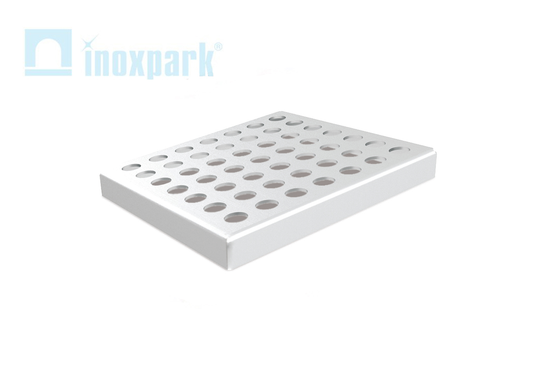 Решетка перфорированная из нержавеющей стали, для трапа 300х300