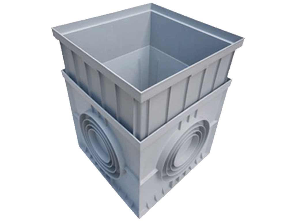 Camin pluvial patrat Gri PolyMax Basiс (545x545x522), clasa de sarcini C250